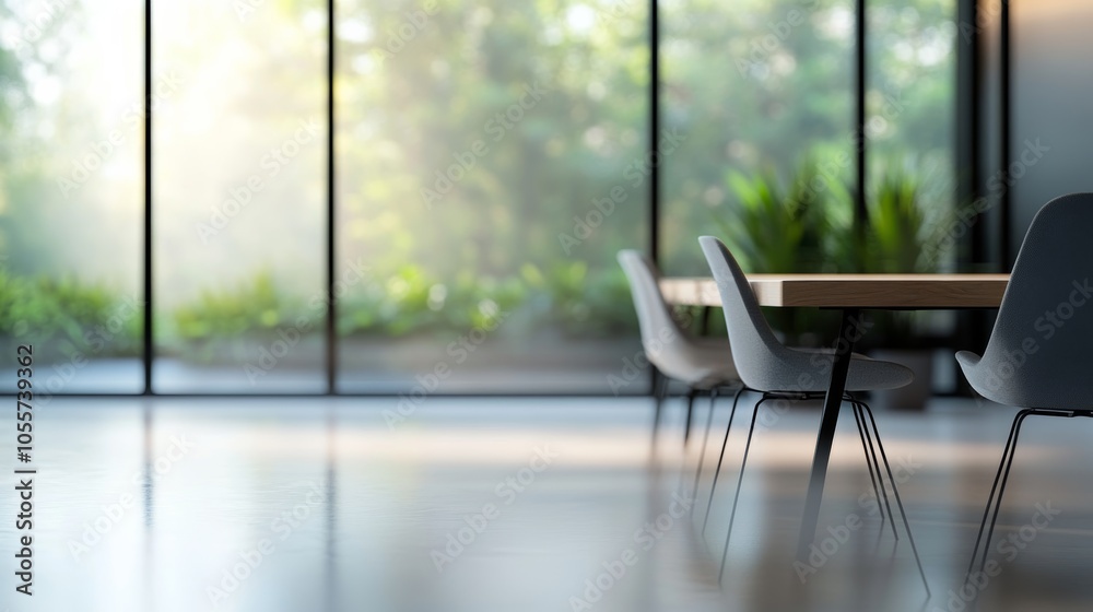 Fototapeta premium Stylish Office Interior with Natural Light
