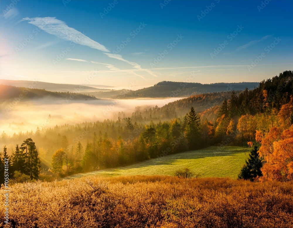 The beautiful autumn forests and sea of clouds sunrise of Singanense of China. The beautiful autumn forests and sea of clouds sunrise of Singanense of China.