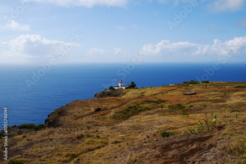Obraz na płótnie the Ponta do Pargo Lighthouse - a historic lighthouse Situated on the westernmost tip of the island of Madeira (Madeira, Portugal) w salonie