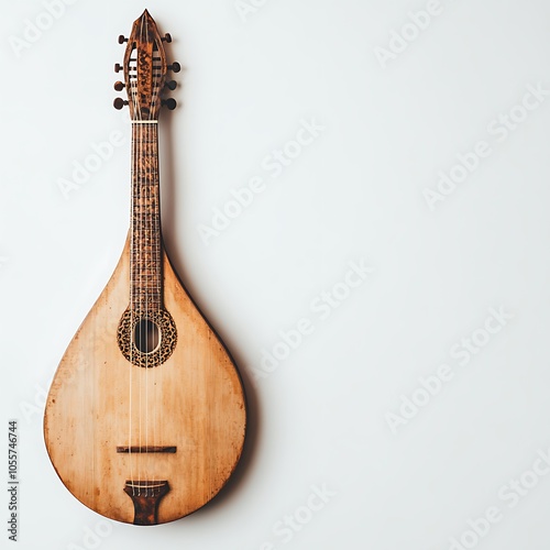 A lute on a white background. photo