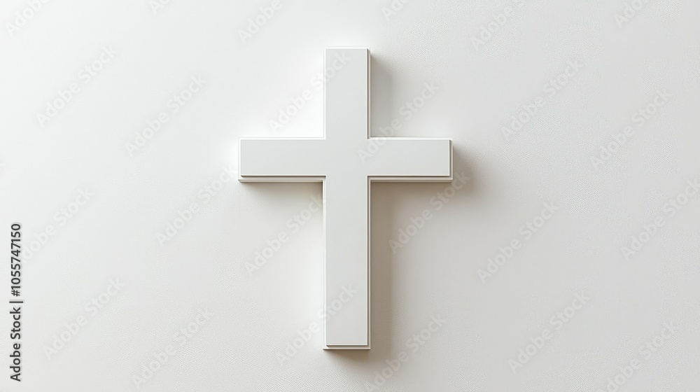 Simple Modern Cross Design on White Background Simple Modern Cross Design on White Background