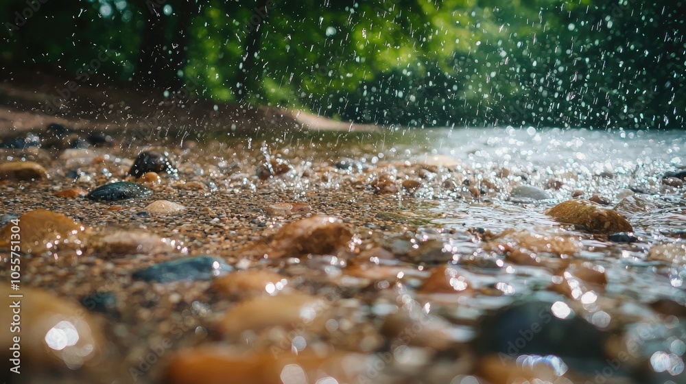 Fototapeta premium River Sand Close Up After Rain