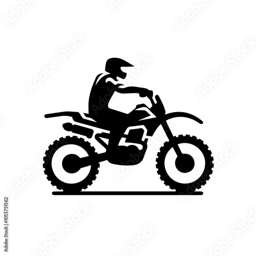 Clean and Simple Motorcycle Outline Icon Vector 