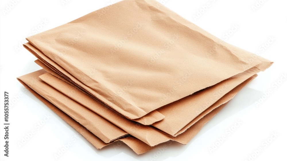 Collection of sealed brown envelopes containing blank papers isolated on a white background Collection of sealed brown envelopes containing blank papers isolated on a white background