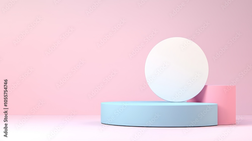 Minimalist geometric shapes on a pastel background, modern design concept. Minimalist geometric shapes on a pastel background, modern design concept.