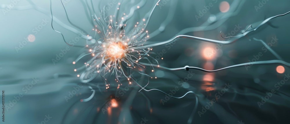 Dynamic neural connections visualized through glowing, intertwined wires, illustrating the complexity and wonder of the human mind. Dynamic neural connections visualized through glowing, intertwined wires, illustrating the complexity and wonder of the human mind.