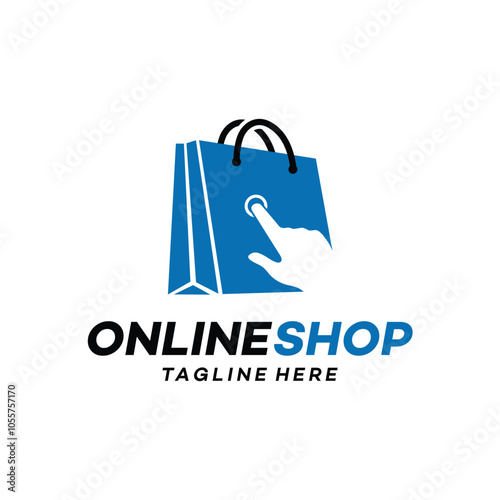 online shop logo design illustration, Suitable for shopping anywhere.