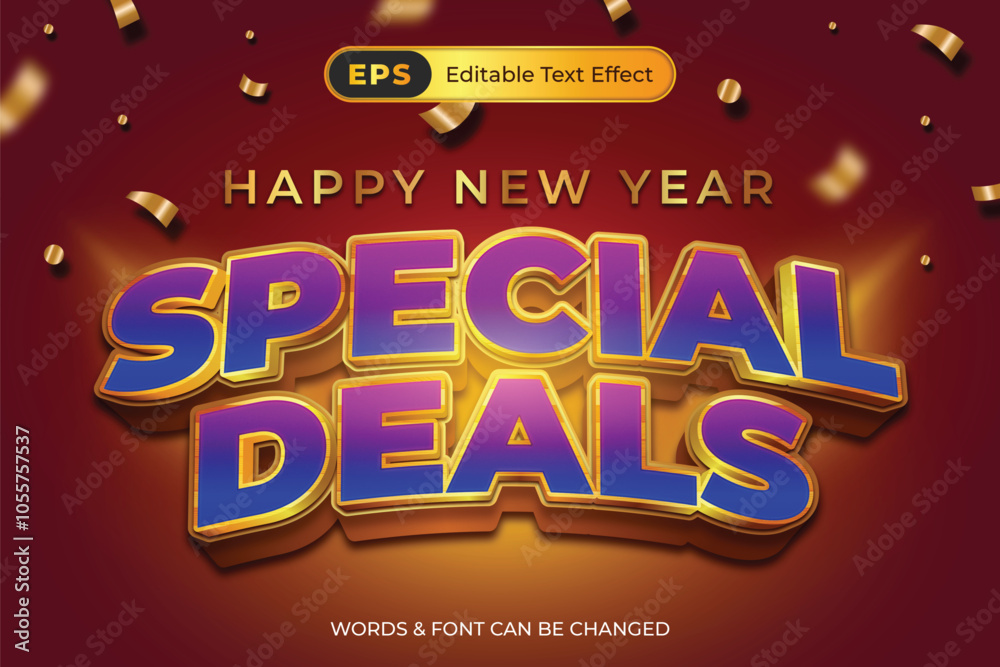 a poster for new year with a red background and a gold text that says happy new year special deals a poster for new year with a red background and a gold text that says happy new year special deals