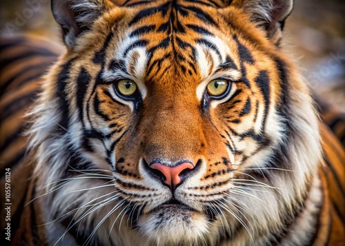 Close-up of a Majestic Tiger Face in Stunning Detail | Wildlife Photography