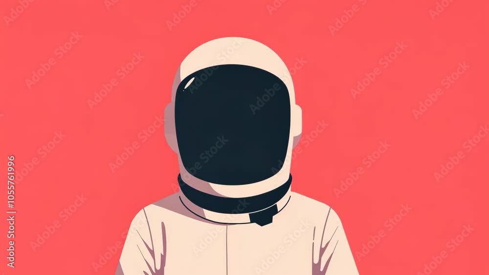 Astronaut on Red Background - Space Exploration Theme - Modern Digital Art for Posters and Prints Minimalist Illustration Astronaut on Red Background - Space Exploration Theme - Modern Digital Art for Posters and Prints Minimalist Illustration