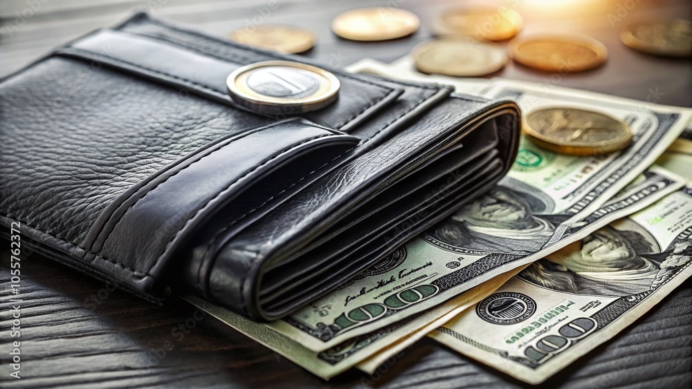 Close-Up of Counting Cash in a Black Leather Wallet - Slow Motion 4K Footage for Financial Themes Close-Up of Counting Cash in a Black Leather Wallet - Slow Motion 4K Footage for Financial Themes
