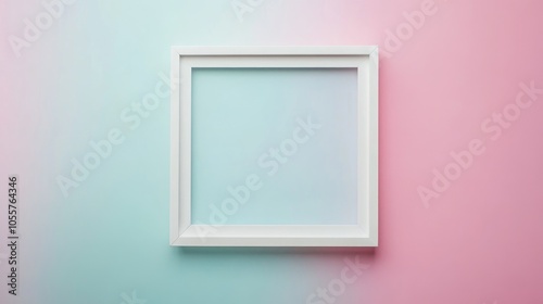 Minimalist white frame on a soft gradient background featuring clean lines and a contemporary aesthetic