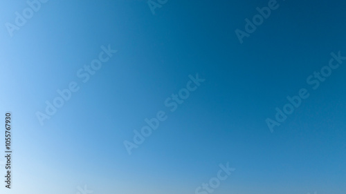 Clear blue sky and no clouds. Ideal for backgrounds, patterns and textures.