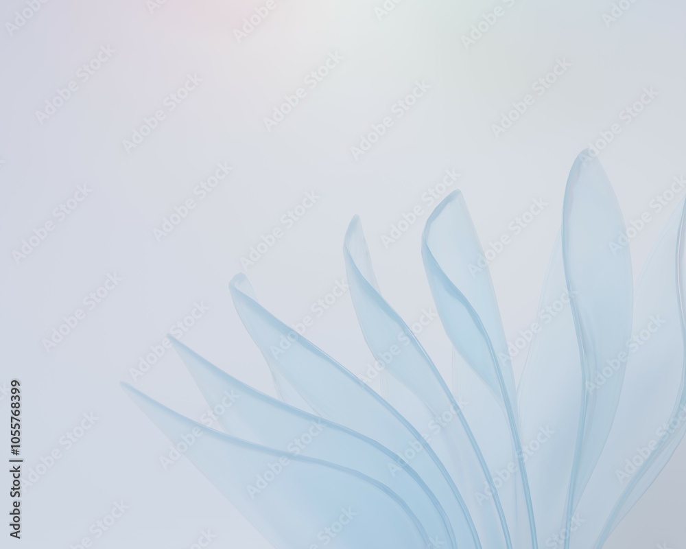 Fototapeta premium Abstract minimal background clear white and blue design 3d render