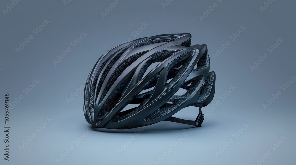 Sporty cycling helmet with sleek design. Sporty cycling helmet with sleek design.