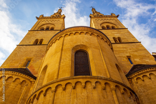 gothic cathedral of neuchatel switzerland photo