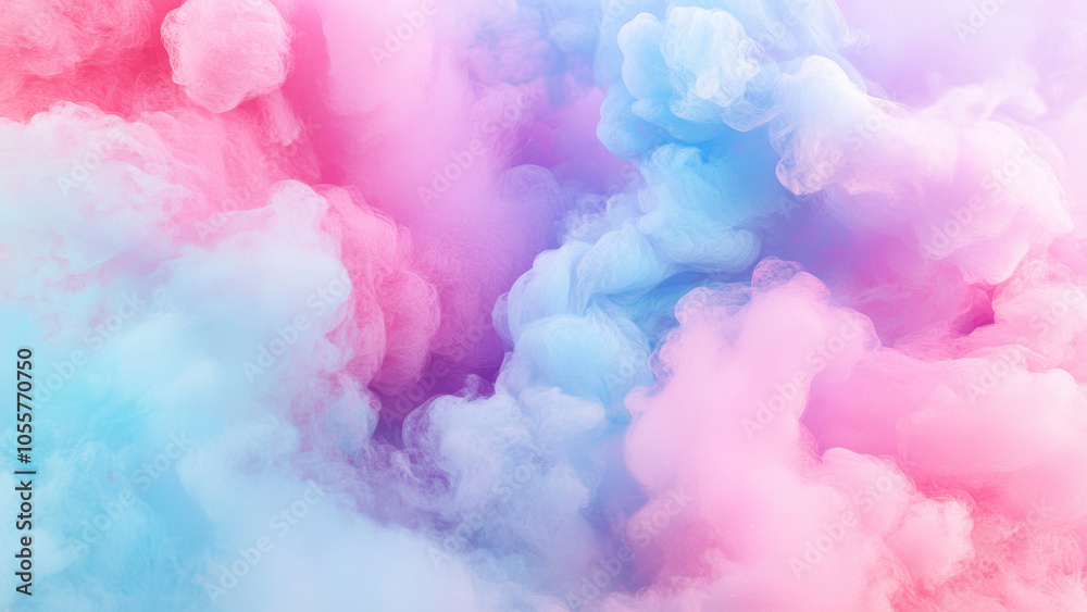 Dreamy pastel clouds: Pink and blue abstract. Dreamy pastel clouds: Pink and blue abstract.
