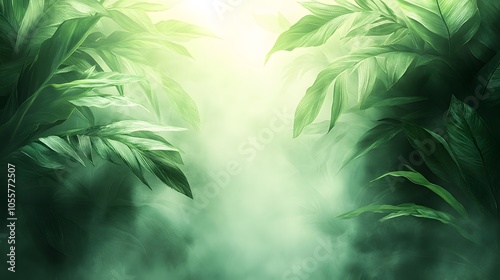 March graphics, nature-inspired patterns, green tones, minimalist layout, ideal for seasonal promotions, social media, and event posters