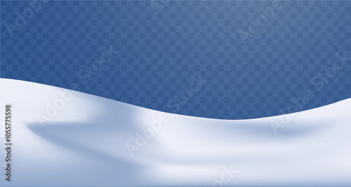 Snowdrifts on a transparent background. Snow falls on a transparent background. Christmas snowflakes on a transparent background. Snow flakes, snow background.