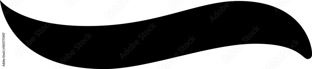 Simple black wavy ribbon banner drawing is creating empty space for text or design elements in a minimalist graphic design Simple black wavy ribbon banner drawing is creating empty space for text or design elements in a minimalist graphic design