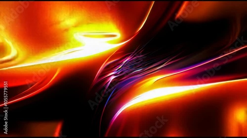 A dynamic abstract digital artwork featuring intense streaks of red, orange, and yellow with hints of white, creating a vibrant, fiery effect that exudes energy and motion.