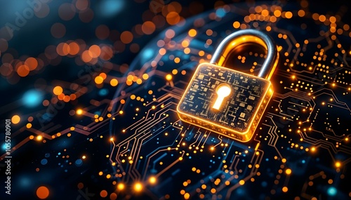 Global Cybersecurity and Data Protection Concept