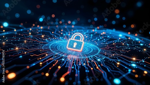 Global Cybersecurity and Data Protection Concept