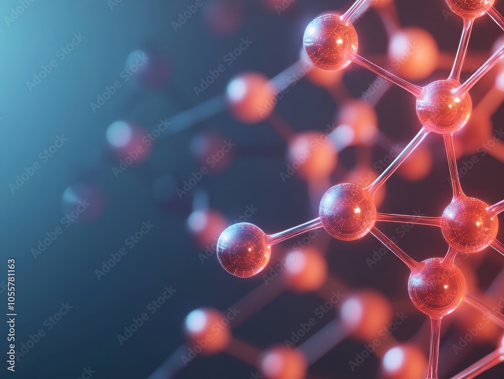 Close-up of a molecular structure with vibrant red and blue hues, representing scientific concepts and innovation in chemistry. Close-up of a molecular structure with vibrant red and blue hues, representing scientific concepts and innovation in chemistry.