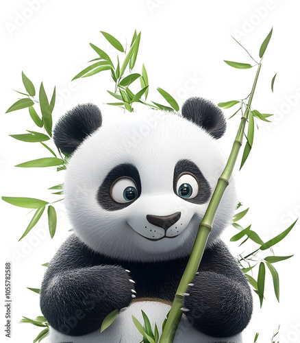 Panda and bamboo