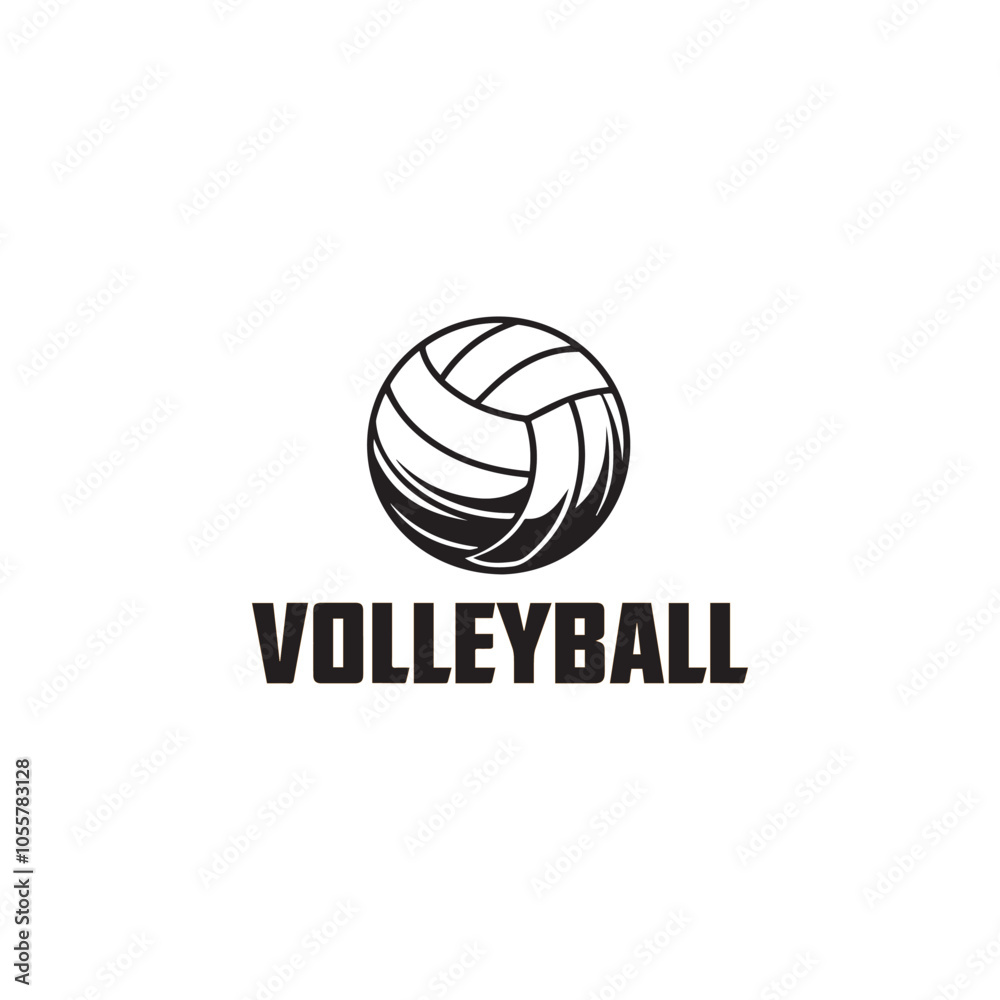 volleyball abstract logo icon design