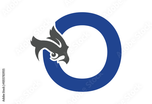 Night Owl Vector Icon with latter O