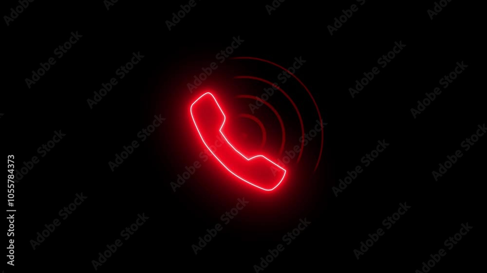 Dial calling icon concept animation and radio wave background. red voice ring signal and radio wave animated icon Dial calling icon concept animation and radio wave background. red voice ring signal and radio wave animated icon