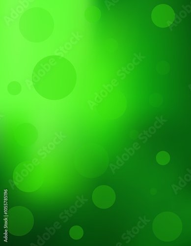 Green abstract background with circles. Wallpaper design