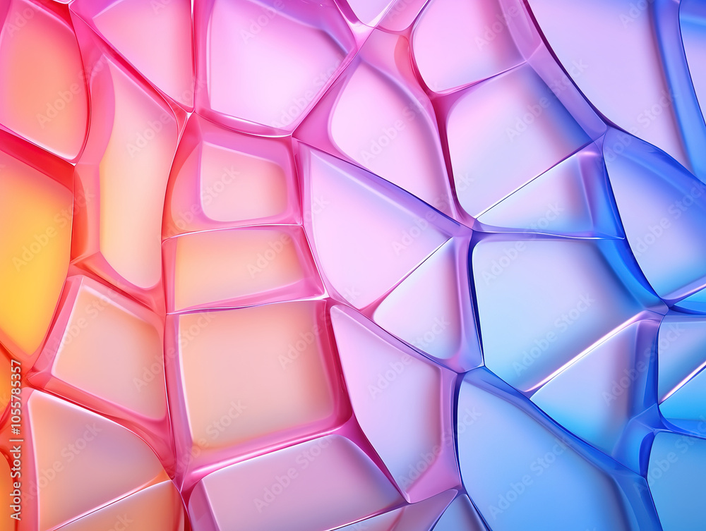 3D Crystal Glass Texture with Geometric Square Prism Grid 3D Crystal Glass Texture with Geometric Square Prism Grid