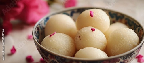 Angoori Or Mini Rassgulla Rosogolla Famous Bengali Sweet Recipe For Navaratri Festival photo