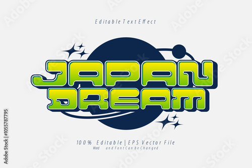 Japan Dream Editable text Effect y2k style