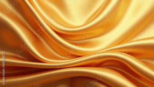 Luxurious Golden Silk Satin Gradient: Elegant Backdrop for Festive Marketing and High-End Design Projects