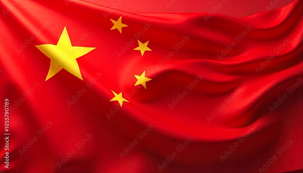 3D Flag of China: A Realistic Weave