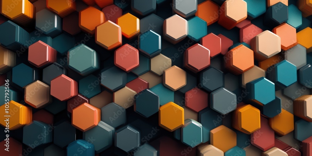 a vibrant abstract wallpaper with a pattern of hexagonal shapes