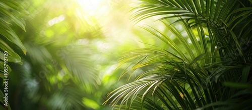 Branches Of Palm Trees In Nature In Summer Flora In The Subtropics