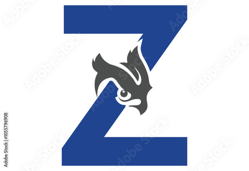 Night Owl Vector Icon with latter Z
