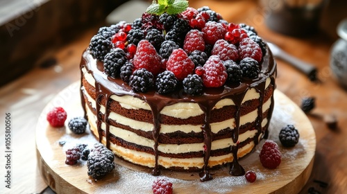 Chocolate Cake with Berries