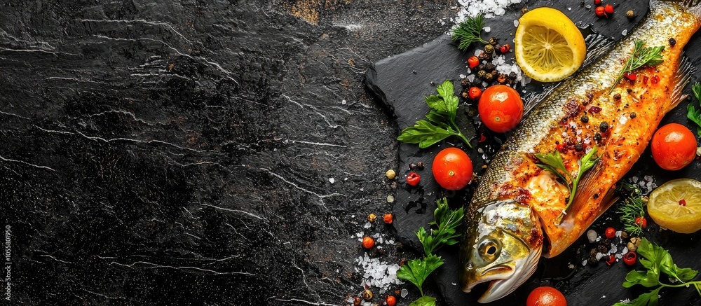Grilled Trout Fish As Very Nice Food Background Grilled Trout Fish As Very Nice Food Background