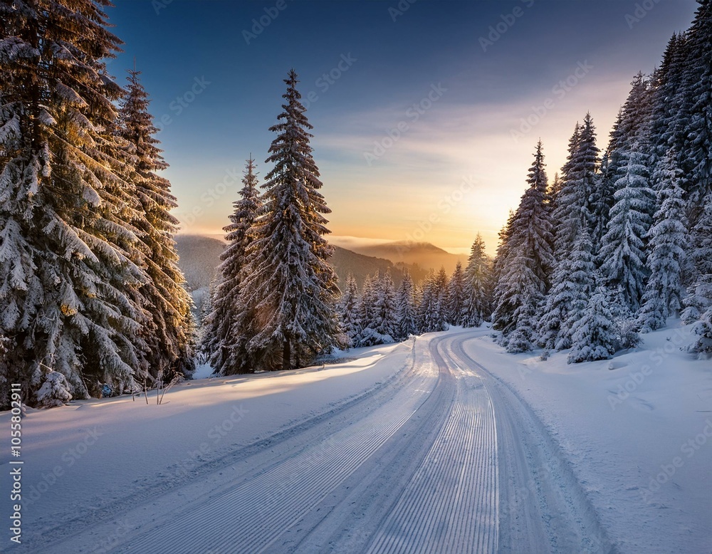 Aerial. Trees and snow in a winter forest. Nature background top view from drone. Aerial. Trees and snow in a winter forest. Nature background top view from drone.