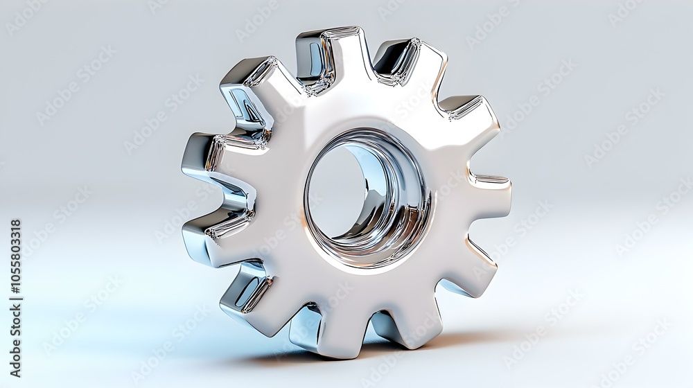 Minimalist gear icon design, sleek grey and white color scheme, represents clean settings and user-friendly interface, modern digital aesthetic. Minimalist gear icon design, sleek grey and white color scheme, represents clean settings and user-friendly interface, modern digital aesthetic.
