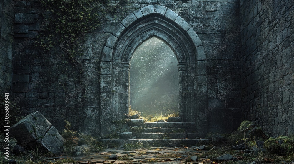 Inspirational image of a stone archway entrance Inspirational image of a stone archway entrance