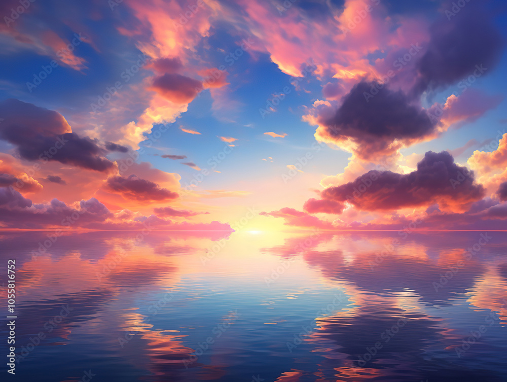Dramatic Twilight Sky: Stunning Cloud Sunset Background Dramatic Twilight Sky: Stunning Cloud Sunset Background