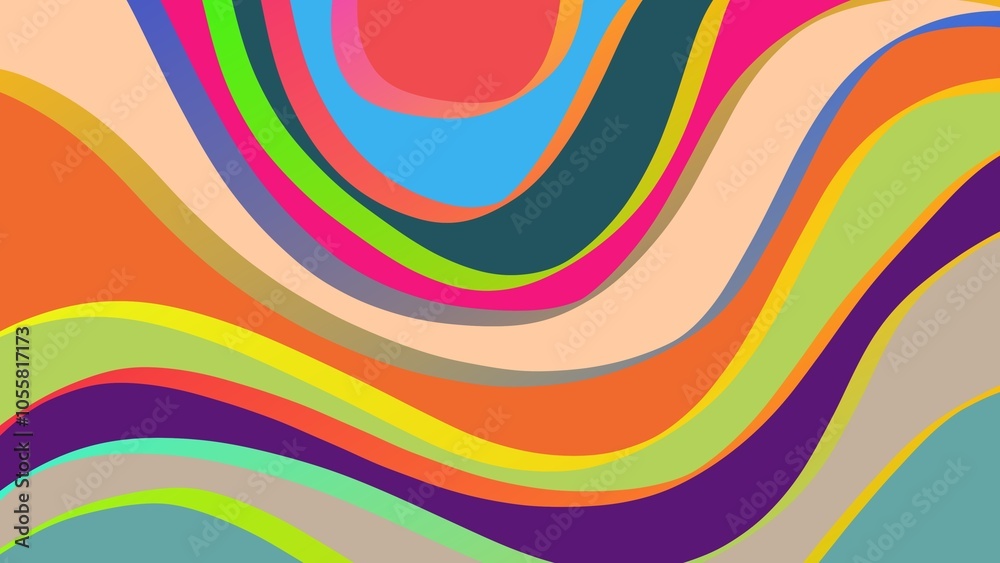 Vibrant abstract pattern featuring bold, curved, wavy lines in various colors, creating a flowing, dynamic visual effect.
Vibrant abstract pattern featuring bold, curved, wavy lines in various colors, creating a flowing, dynamic visual effect.