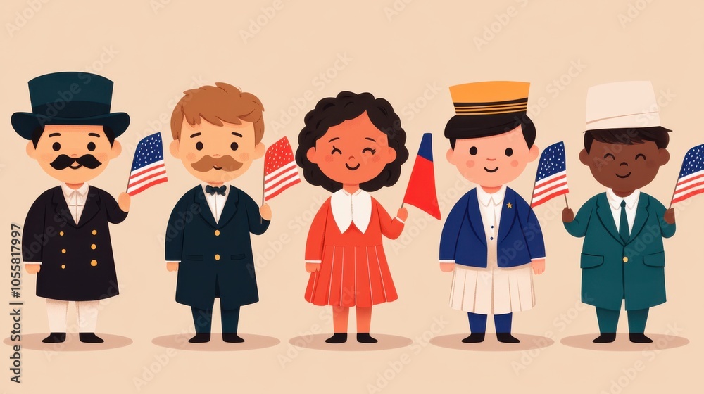 Cartoon Characters Dressed as Historical Figures Cartoon Characters Dressed as Historical Figures