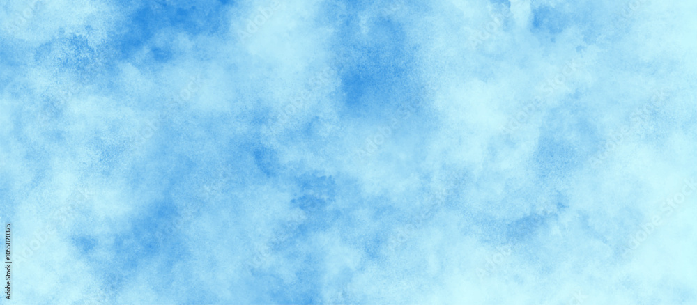 The white cloud and blue sky watercolor grunge texture, Grunge watercolor paint splash and stains of clouds or fog, painted mottled blue paper texture with vintage marble stains. The white cloud and blue sky watercolor grunge texture, Grunge watercolor paint splash and stains of clouds or fog, painted mottled blue paper texture with vintage marble stains.